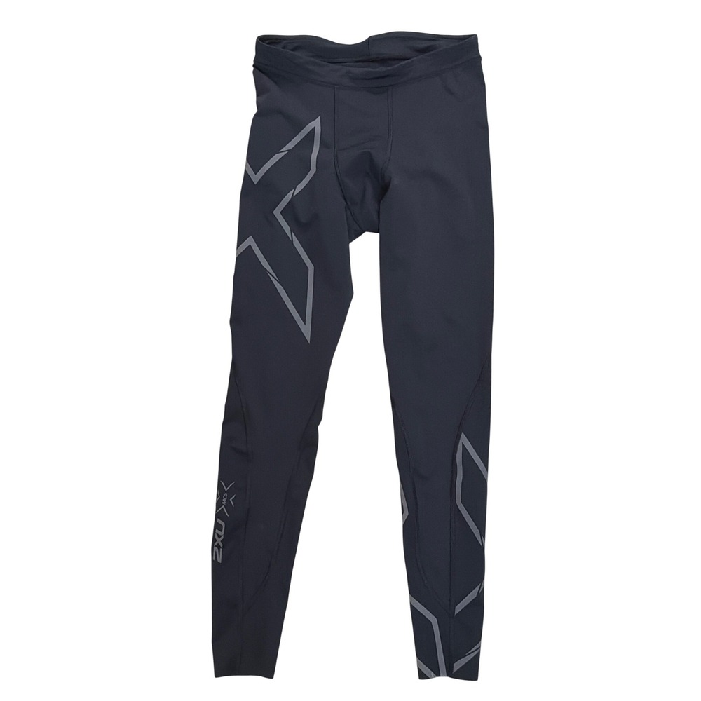 2XU MCS Run Compression Women Medium Black Silver Reflective Leggings